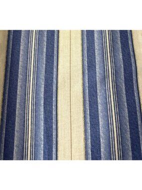 Anna Griffin Fleur Rouge Striped Cotton Fabric 21"x38" Blue Beige 2011 Design